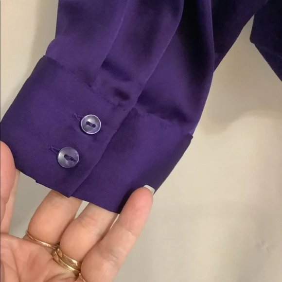 Apt 9 Purple cross front blouse - Picture 3 of 7